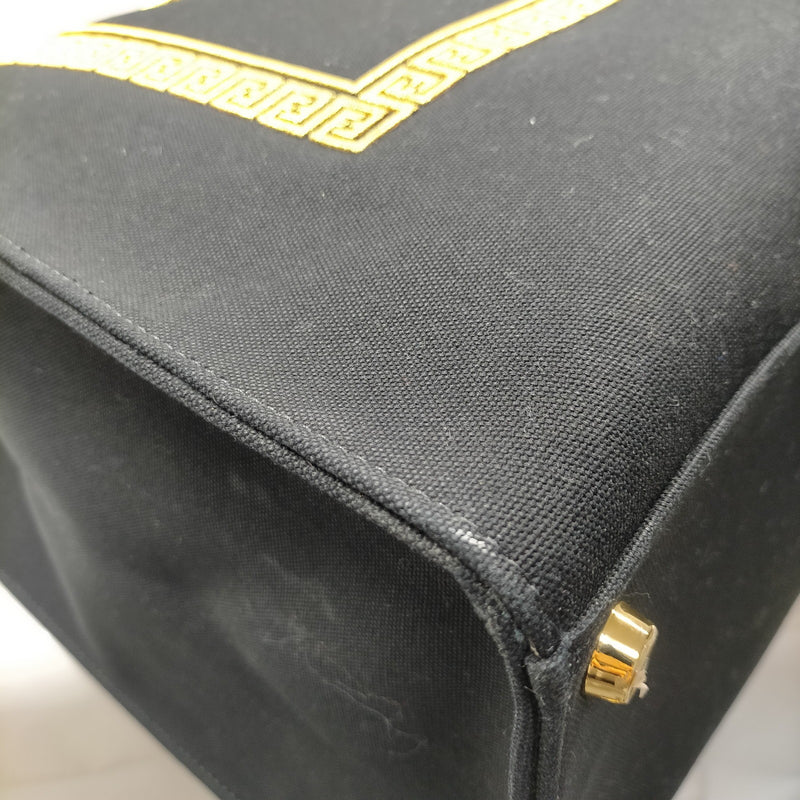 Fendace Tote Bag Versace Black Canvas