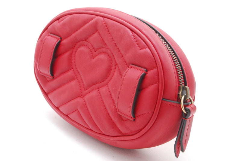 Gucci Marmont Waist Body Bag Red Calf