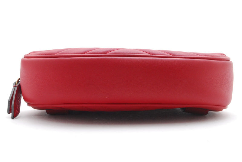 Gucci Marmont Waist Body Bag Red Calf