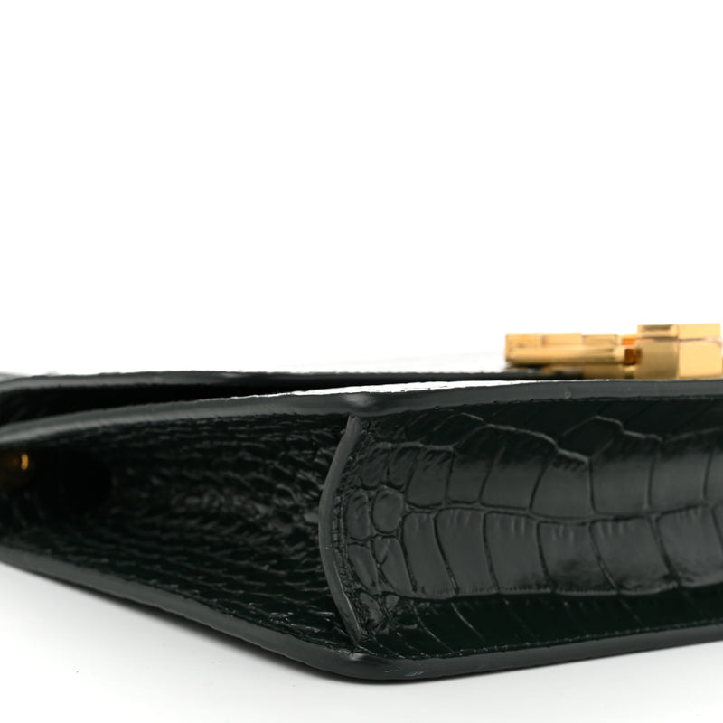 Saint Laurent Calfskin Crocodile