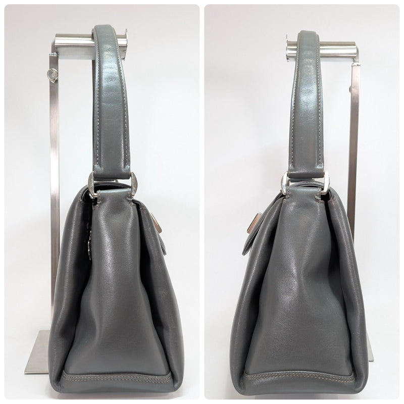 Vintage Gucci Handbag Top Handle Gray