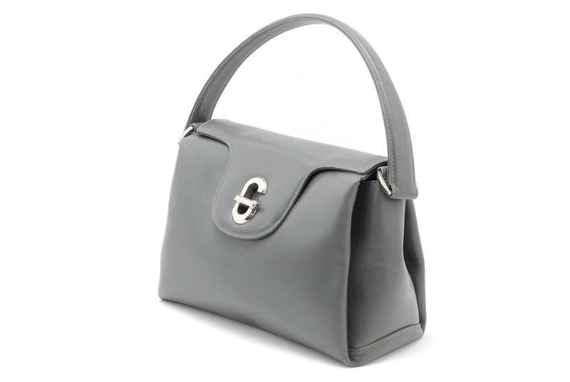 Vintage Gucci Handbag Top Handle Gray