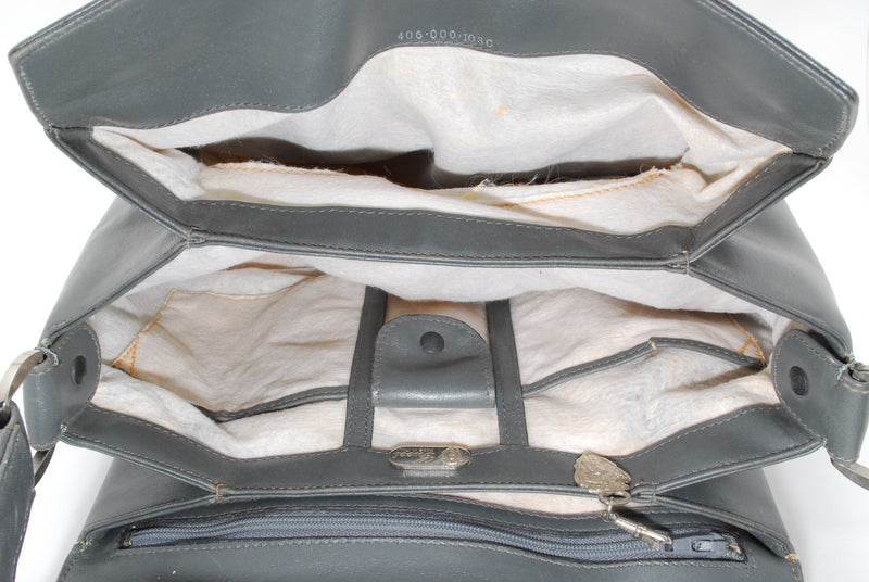 Vintage Gucci Handbag Top Handle Gray