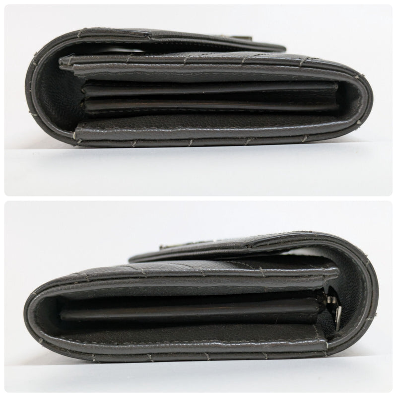 Saint Laurent Wallet Purse Ysl Leather V