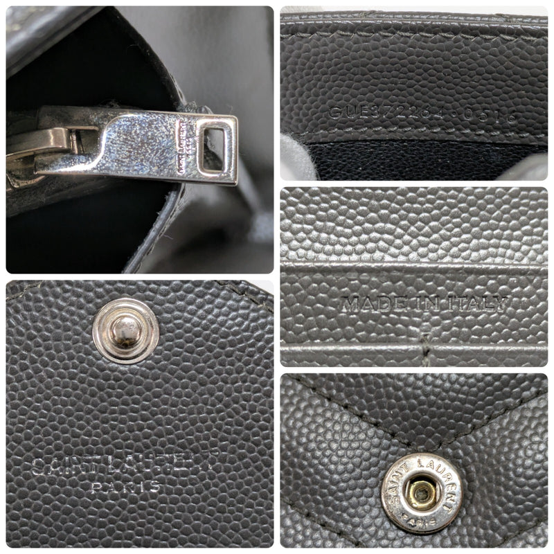 Saint Laurent Wallet Purse Ysl Leather V