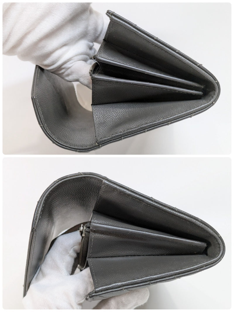 Saint Laurent Wallet Purse Ysl Leather V