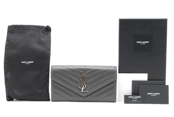 Saint Laurent Wallet Purse Ysl Leather V