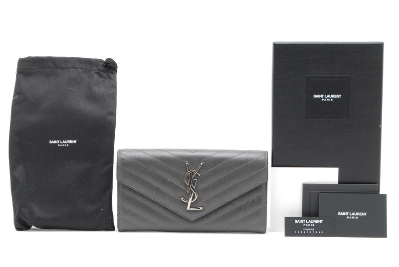 Saint Laurent Wallet Purse Ysl Leather V