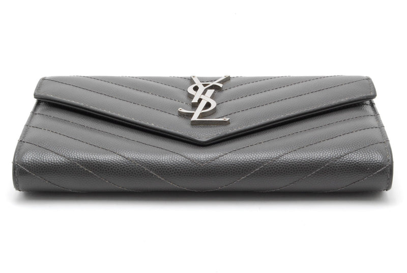 Saint Laurent Wallet Purse Ysl Leather V