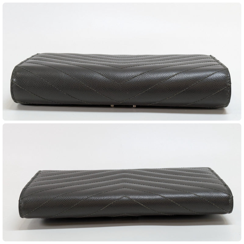 Saint Laurent Wallet Purse Ysl Leather V