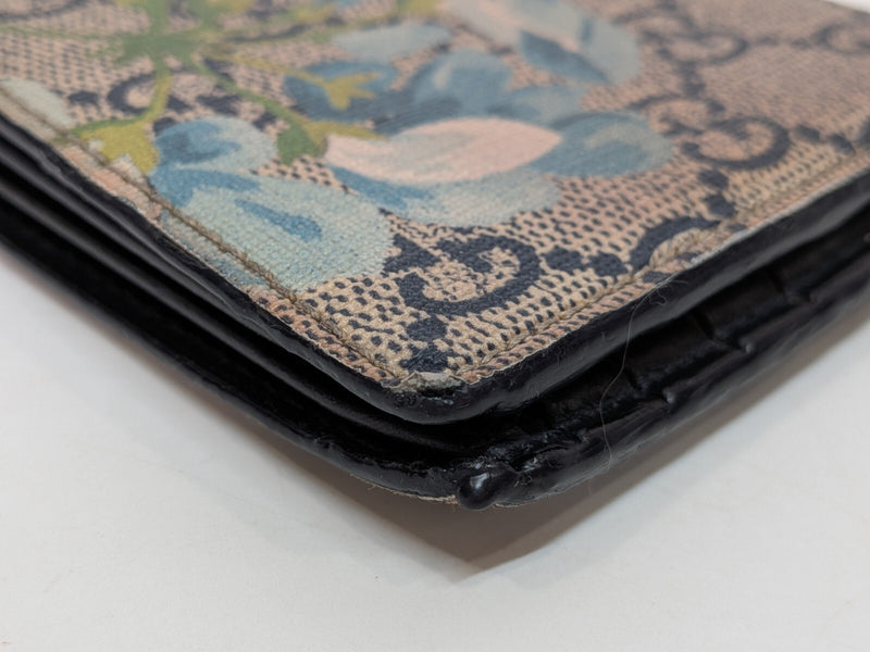 Gucci Blooms Billfold Wallet Blue Flower