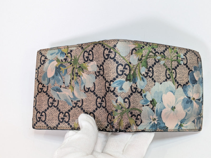 Gucci Blooms Billfold Wallet Blue Flower