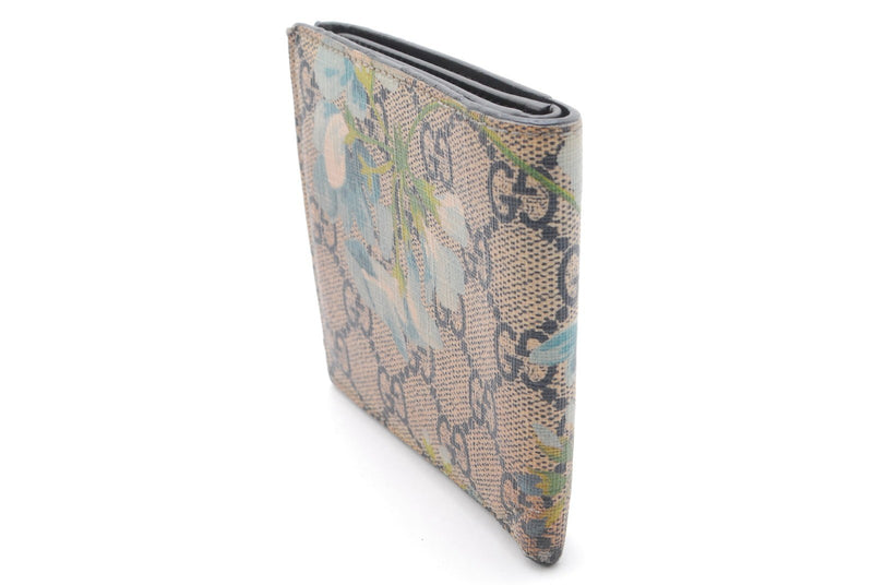 Gucci Blooms Billfold Wallet Blue Flower
