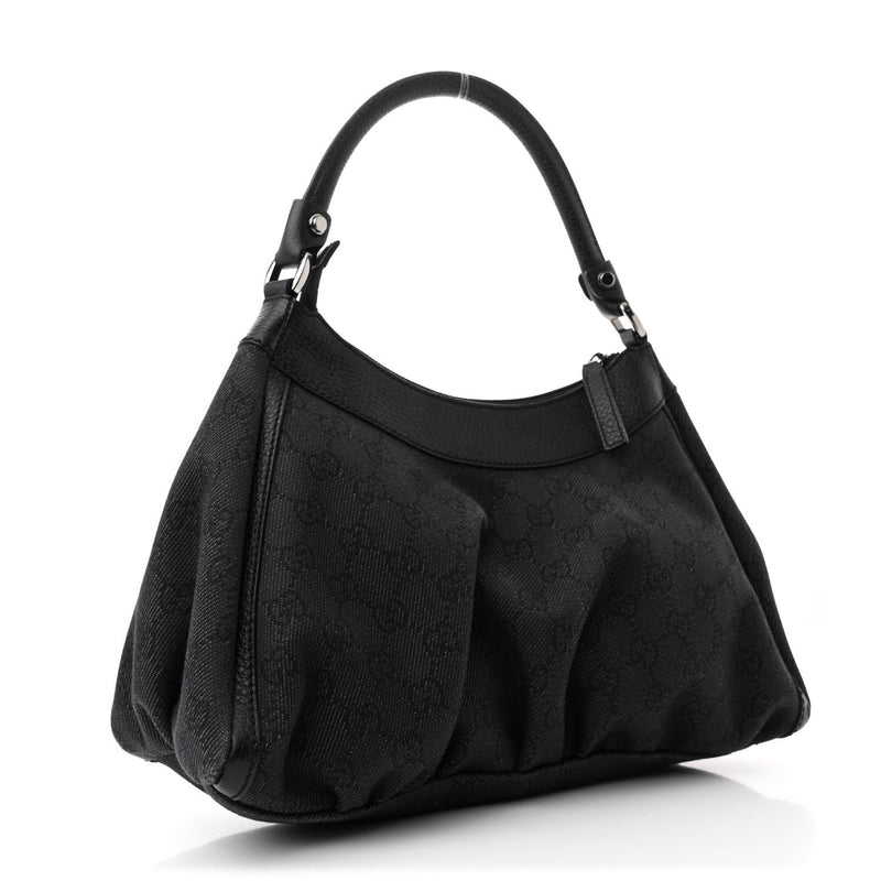 Gucci Medium D Gold Ring Hobo Black