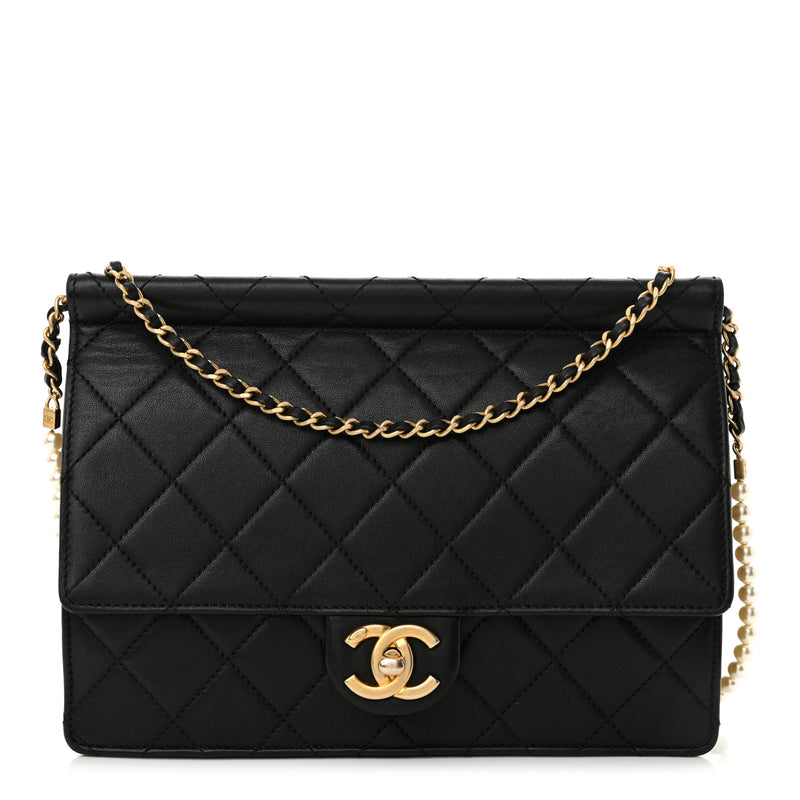 Chanel Lambskin Quilted Large Pearl