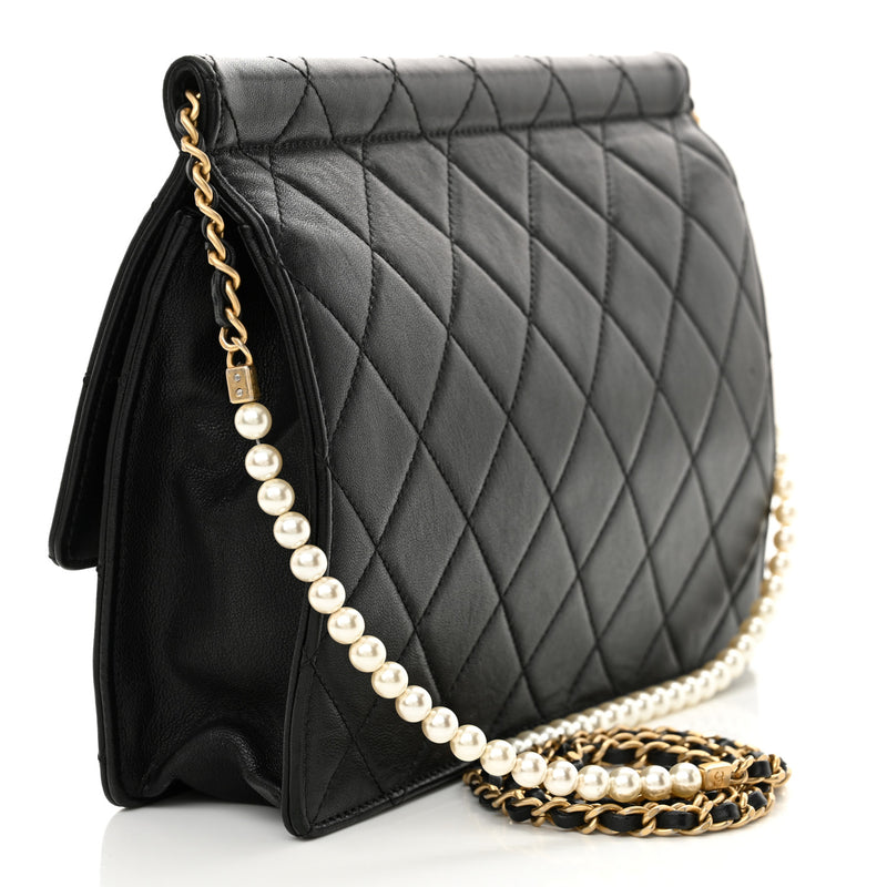Chanel Lambskin Quilted Large Pearl