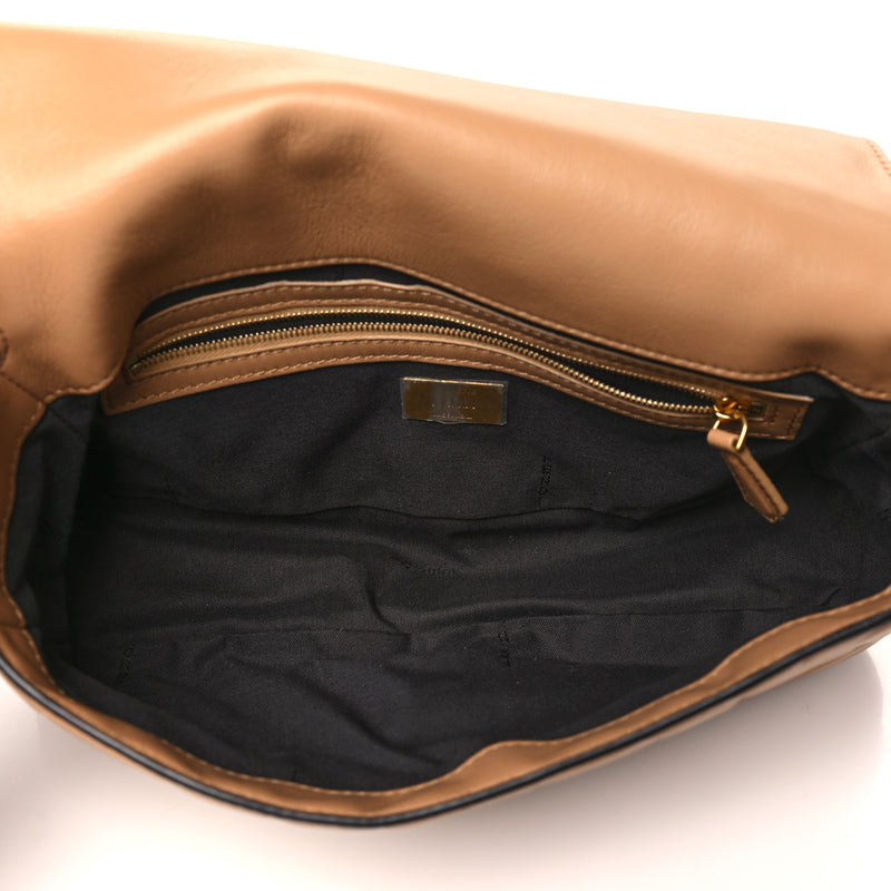 Fendi Nappa Ff Embossed Baguette Miele