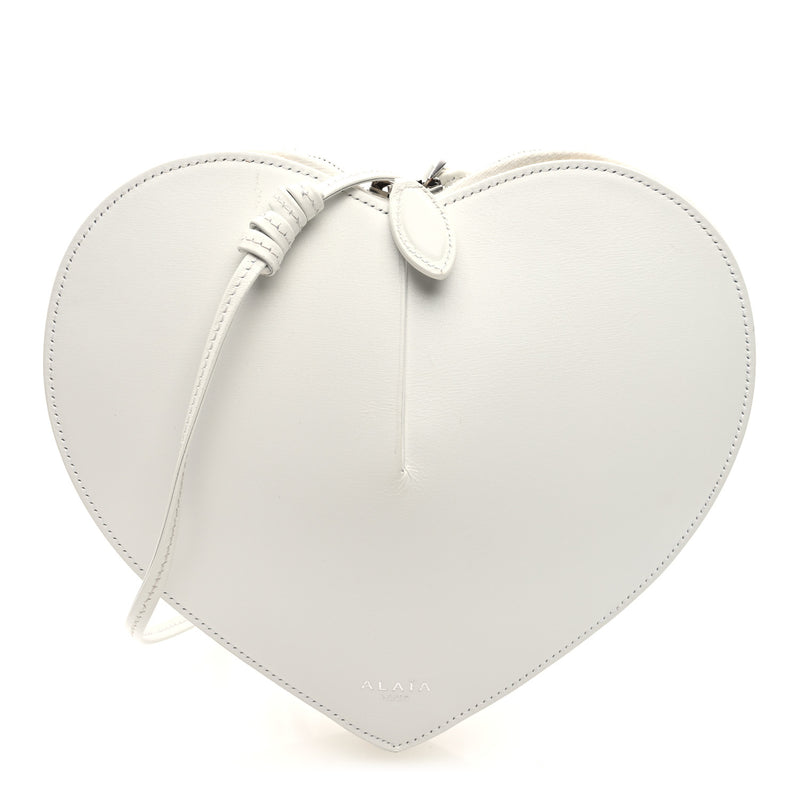 Alaia Lux Calfskin Le Coeur Bag Lacquer