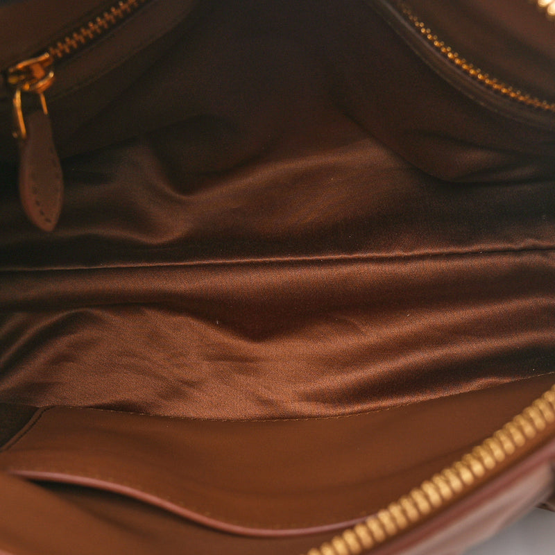 Miu Nappa Joie Shoulder Bag Cognac