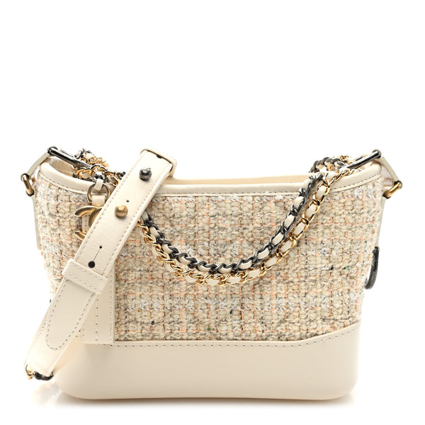 Chanel Tweed Calfskin Quilted Small