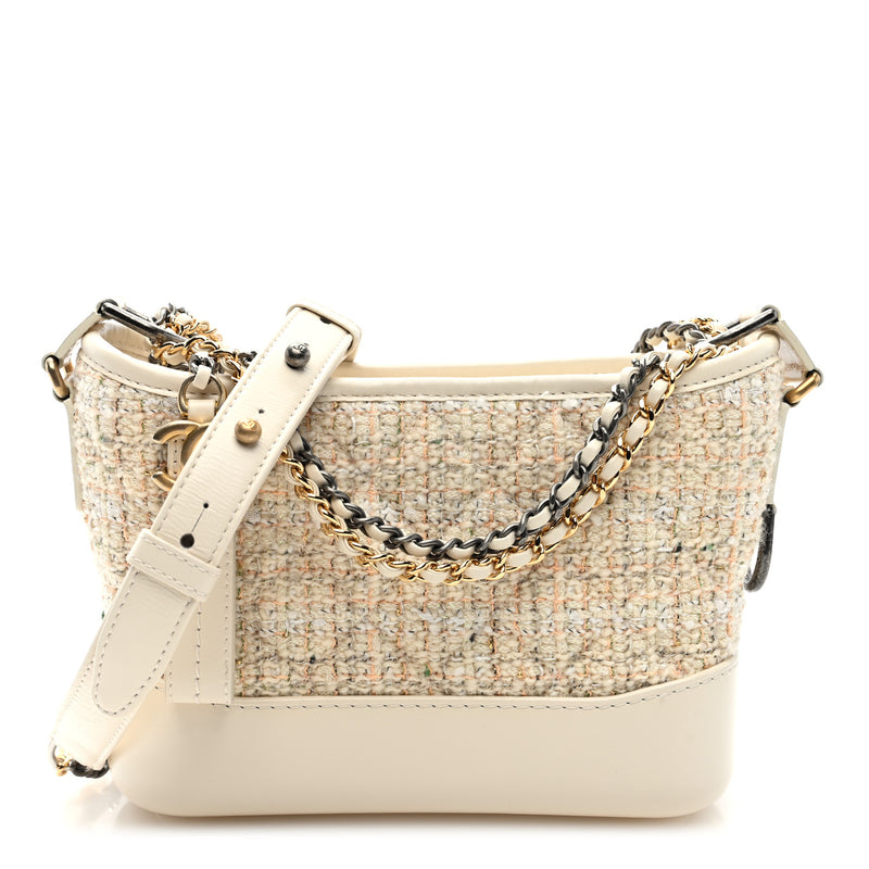 Chanel Tweed Calfskin Quilted Small
