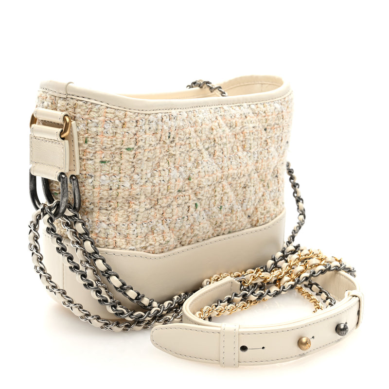 Chanel Tweed Calfskin Quilted Small