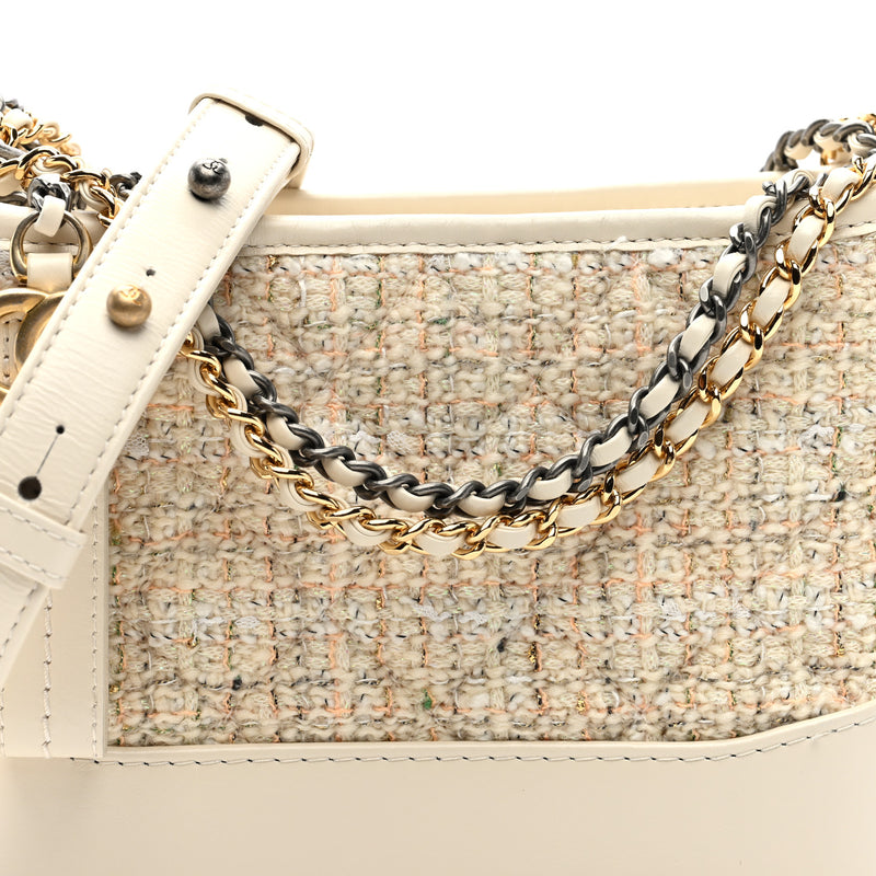 Chanel Tweed Calfskin Quilted Small