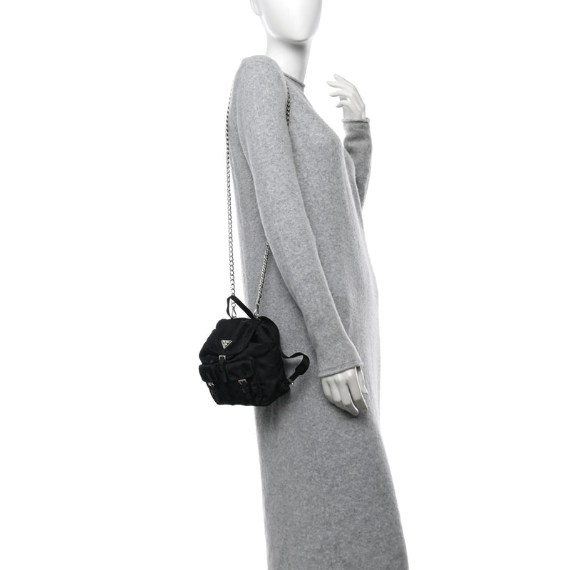 Prada Nylon Vela Mini Crossbody Backpack