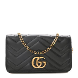 Gucci Calfskin Matelasse Gg Marmont Mini