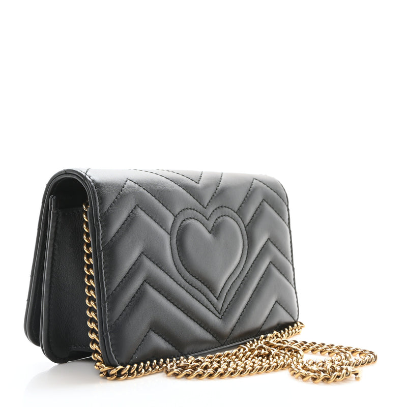 Gucci Calfskin Matelasse Gg Marmont Mini