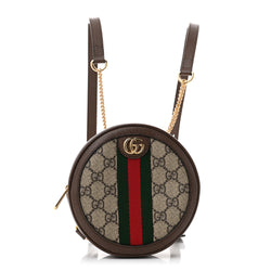 Gucci Gg Supreme Web Mini Ophidia Round