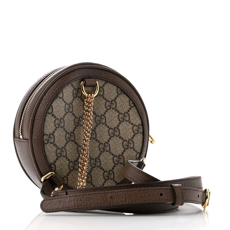 Gucci Gg Supreme Web Mini Ophidia Round