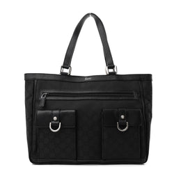 Gucci Abbey D Ring Tote Black