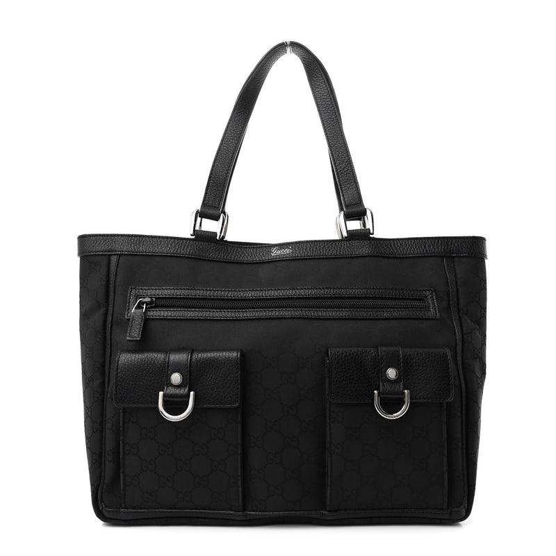 Gucci Abbey D Ring Tote Black
