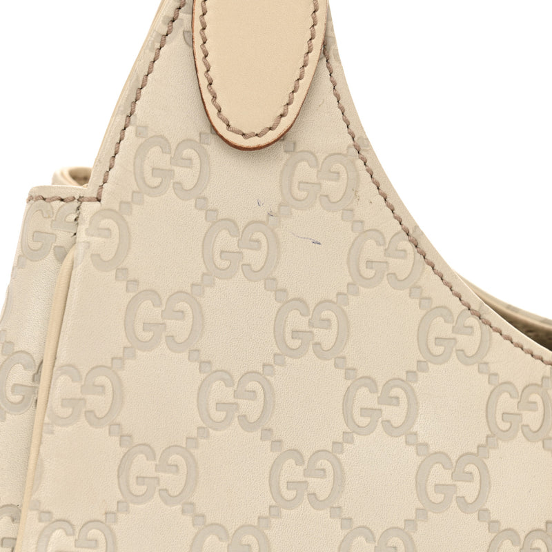 Gucci Guccissima Bardot Tote Off White