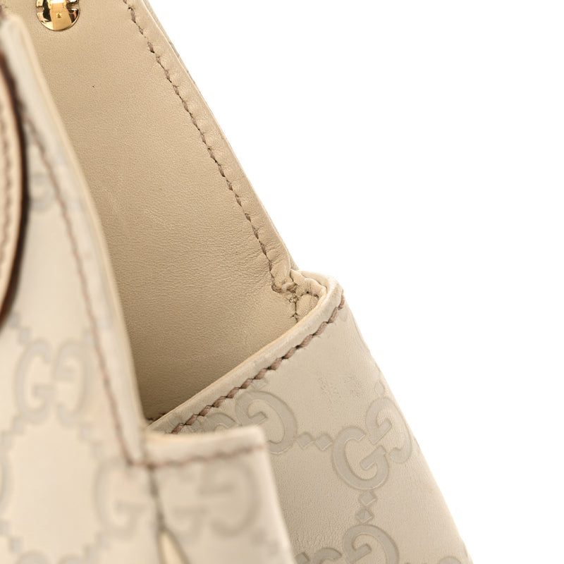 Gucci Guccissima Bardot Tote Off White