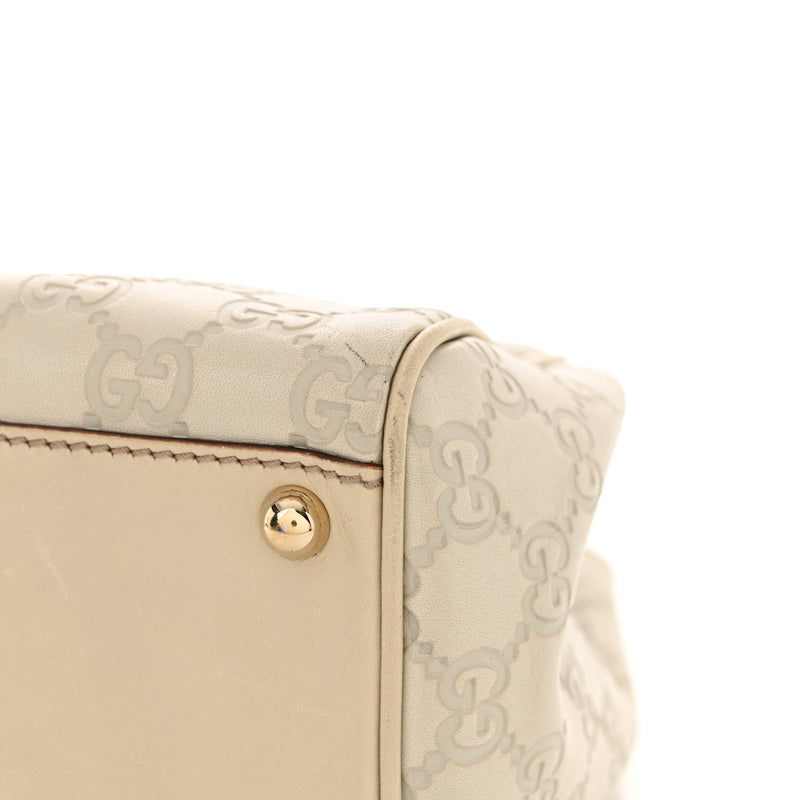 Gucci Guccissima Bardot Tote Off White