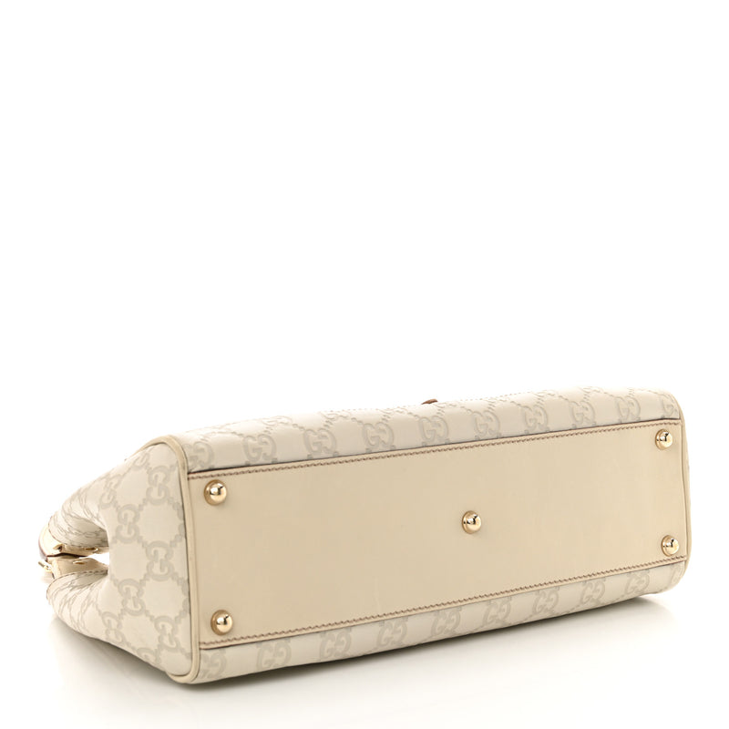 Gucci Guccissima Bardot Tote Off White