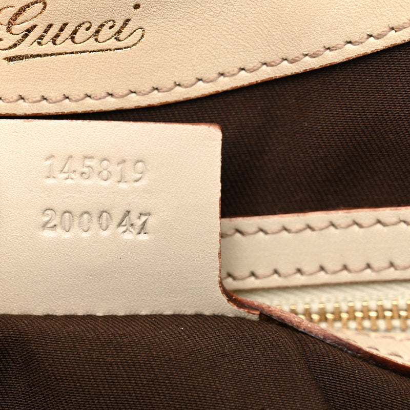 Gucci Guccissima Bardot Tote Off White