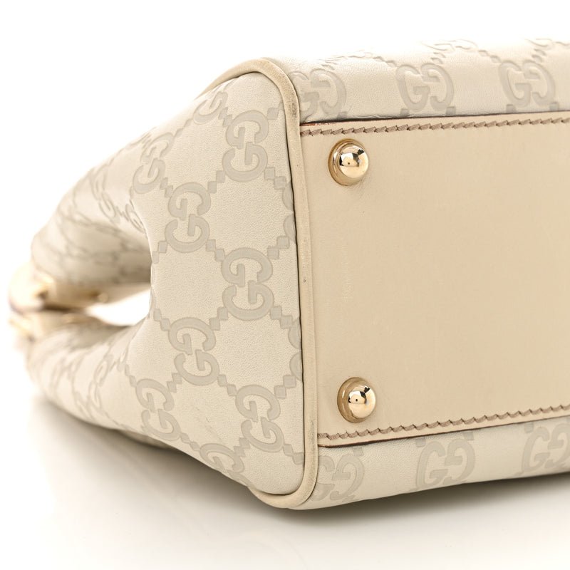 Gucci Guccissima Bardot Tote Off White