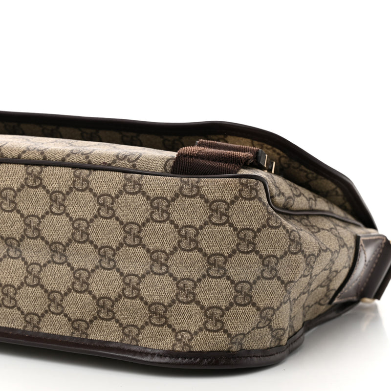 Gucci Gg Plus Medium Double Buckle Flap