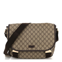 Gucci Gg Plus Medium Double Buckle Flap