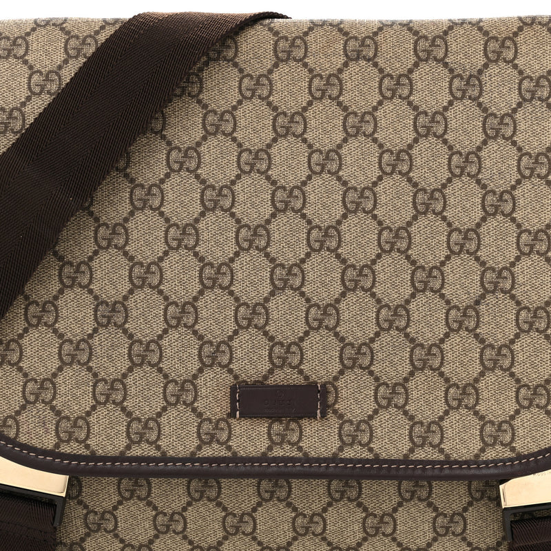 Gucci Gg Plus Medium Double Buckle Flap