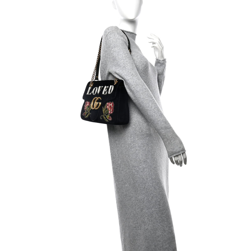 Gucci Velvet Matelasse Loved Embroidered