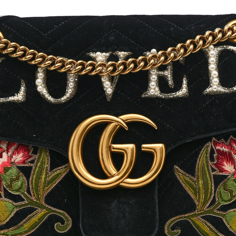 Gucci Velvet Matelasse Loved Embroidered