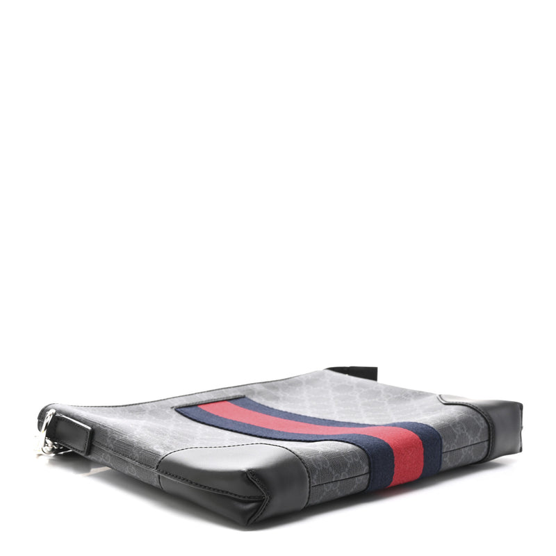 Gucci Gg Supreme Calfskin Web Flat