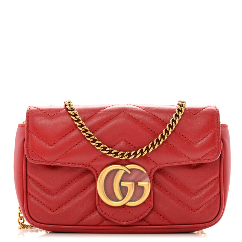 Gucci Calfskin Matelasse Super Mini Gg