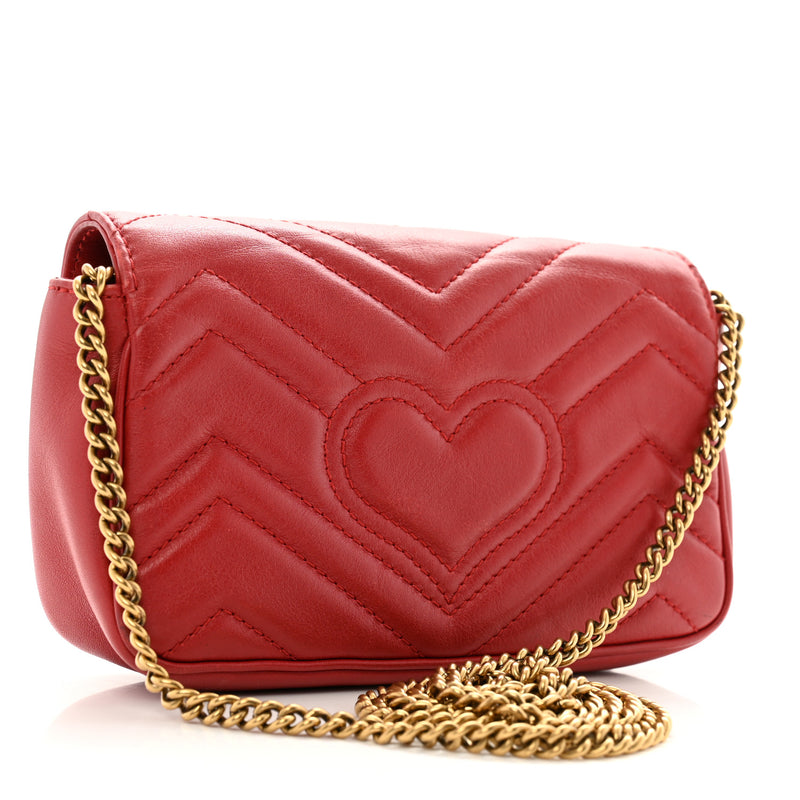Gucci Calfskin Matelasse Super Mini Gg