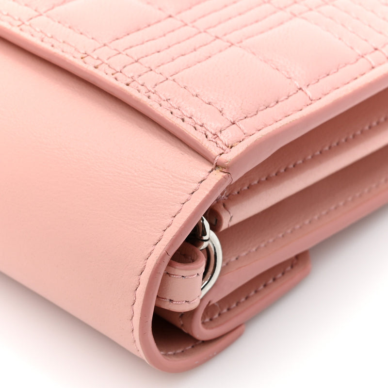 Burberry Lambskin Quilted Wallet With