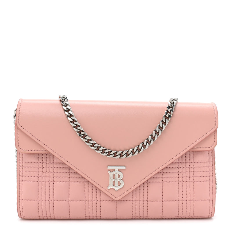 Burberry Lambskin Quilted Wallet With